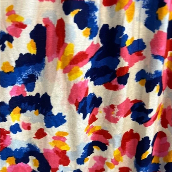 Style & Co Red, Pink, Blue Ruched Cap Sleeve Blouse size 2X NWT - Picture 7 of 7